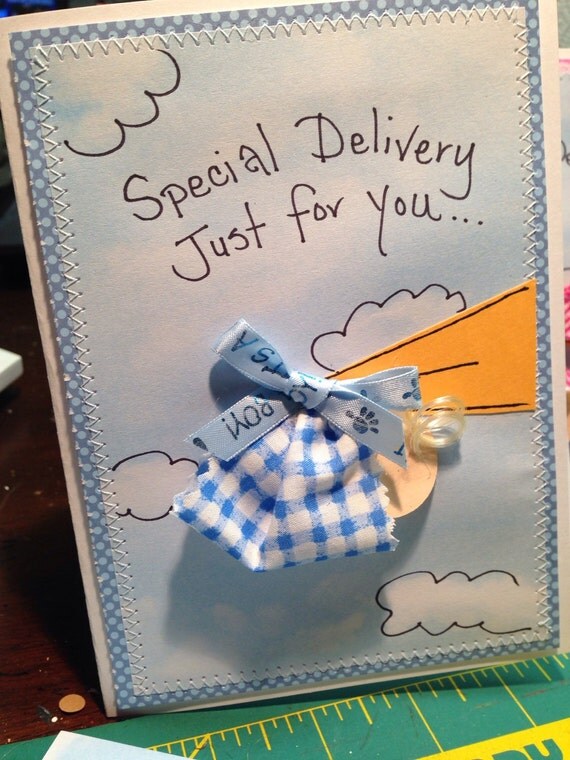 Baby Greeting Card Special DeliveryJust For You