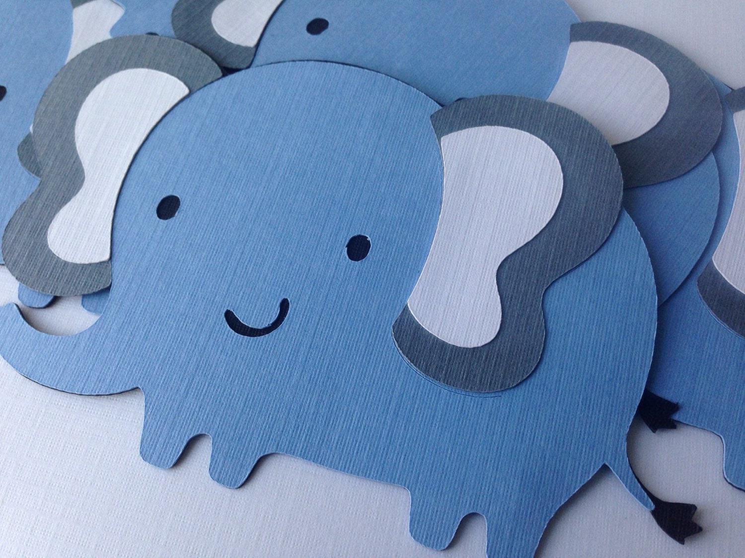 Elephant Baby Shower Decorations Blue Elephant Die Cuts Baby