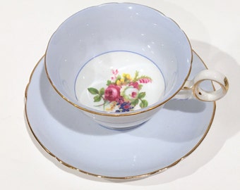 Chester Style Shelley Tea Cup and Saucer, Circa 1940, Tea Set, Vintage Tea Cups, China Tea Cups, Antique Tea Cups, Hulmes Rose