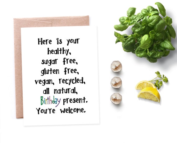 Items similar to Funny Vegan Vegetarian Birthday Card - Funny Birthday