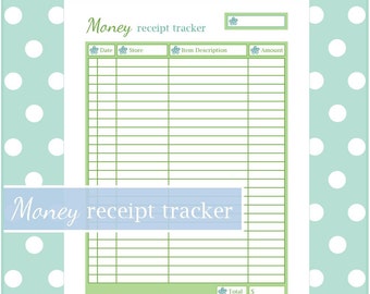 receipt tracker etsy