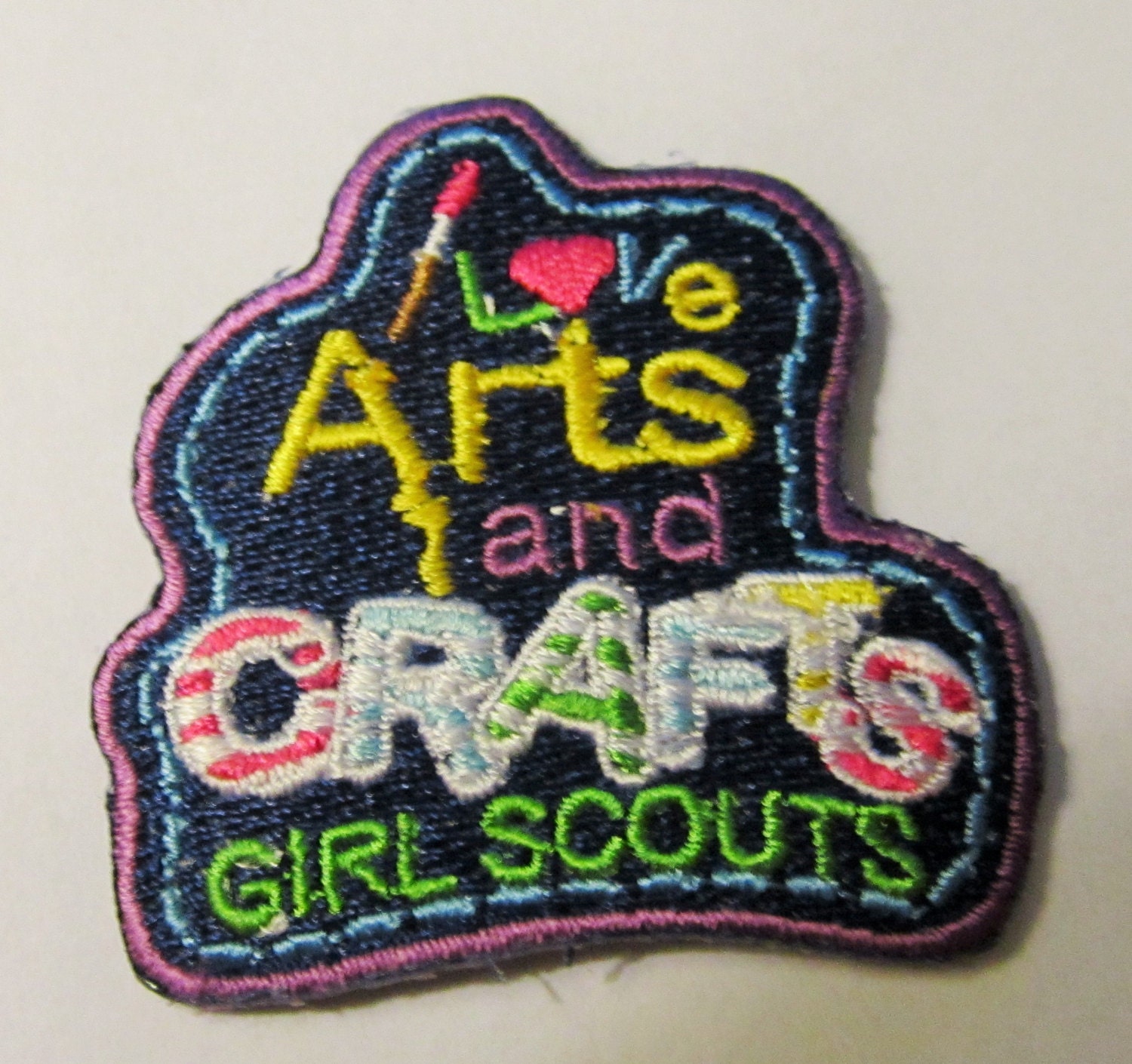 Girl Scout Fun Patch I Love Arts & Crafts Girl