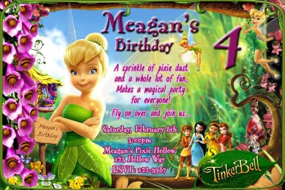 Tinker Bell Invitations Sample 10