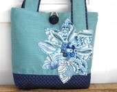 Turquoise Tote Bag, Turquoise Handbag, Navy Shoulder Bag, Womens Tote, Handmade Fabric Bag, Large Tote Bag, Blue Tote Bag, Christmas Gift Turquoise Tote Bag, Turquoise Handbag, Navy Shoulder Bag, Womens Tote, Handmade Fabric Bag, Large Tote Bag, Blue Tote Bag, Christmas Gift