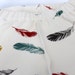 Feathers Footed Baby Pants - 12-18m Size - Organic Cotton - Eczema Finish - Seams out - Ready to Ship!