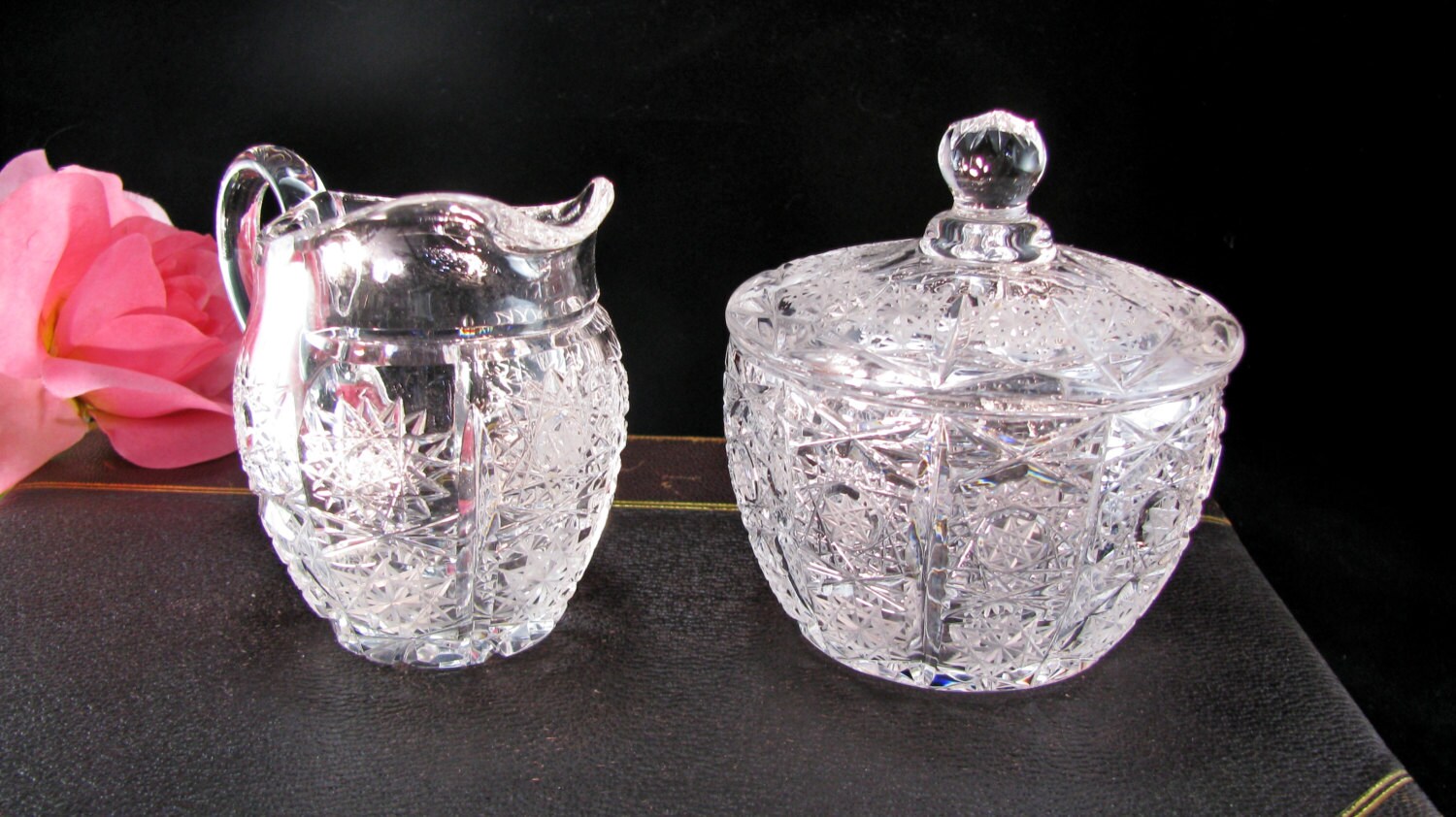 Czechoslovakian Lead Crystal Bohemian Art Glass Queen's