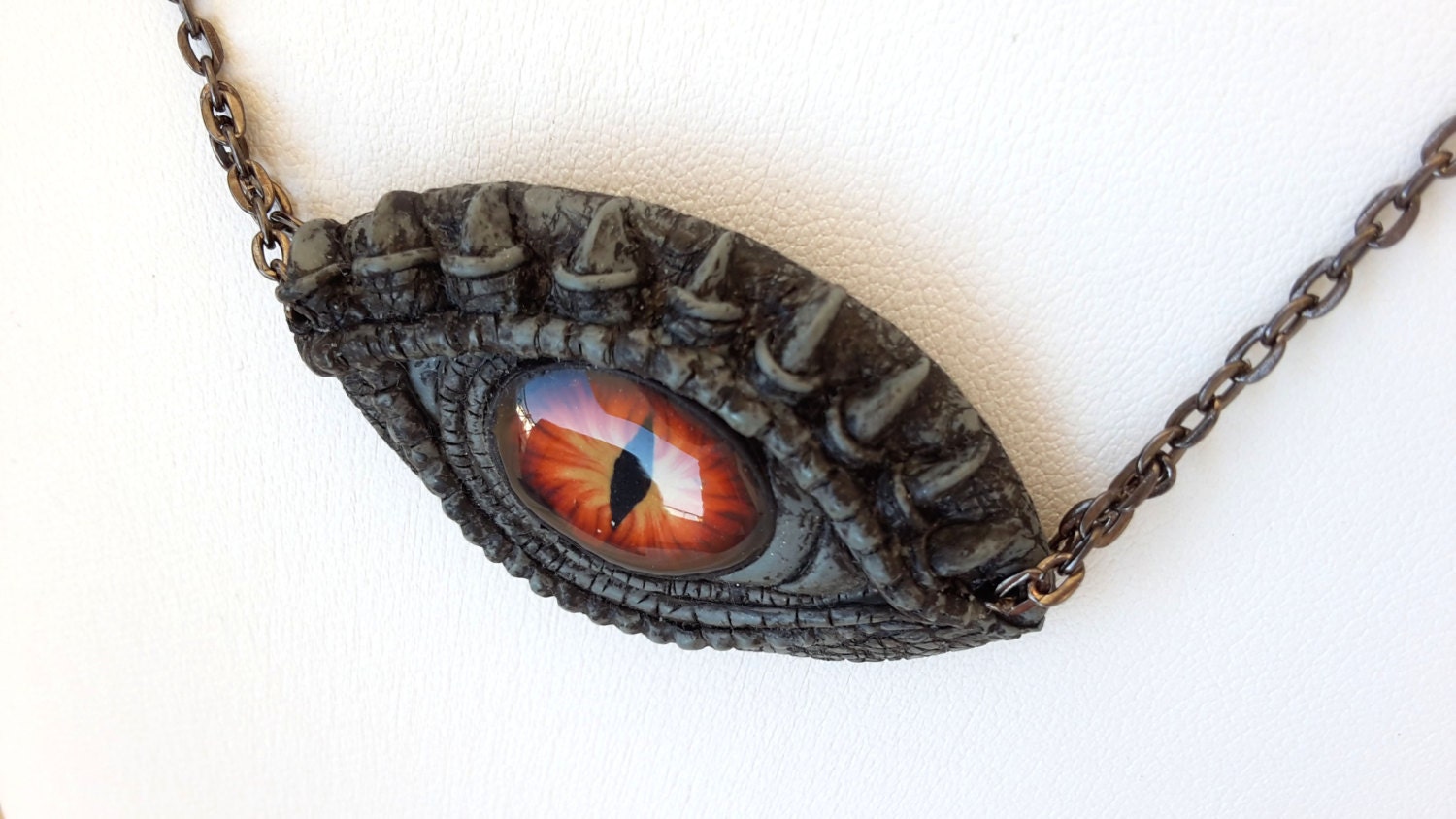 Dragon Eye Necklace Polymer Clay Eye Pendant