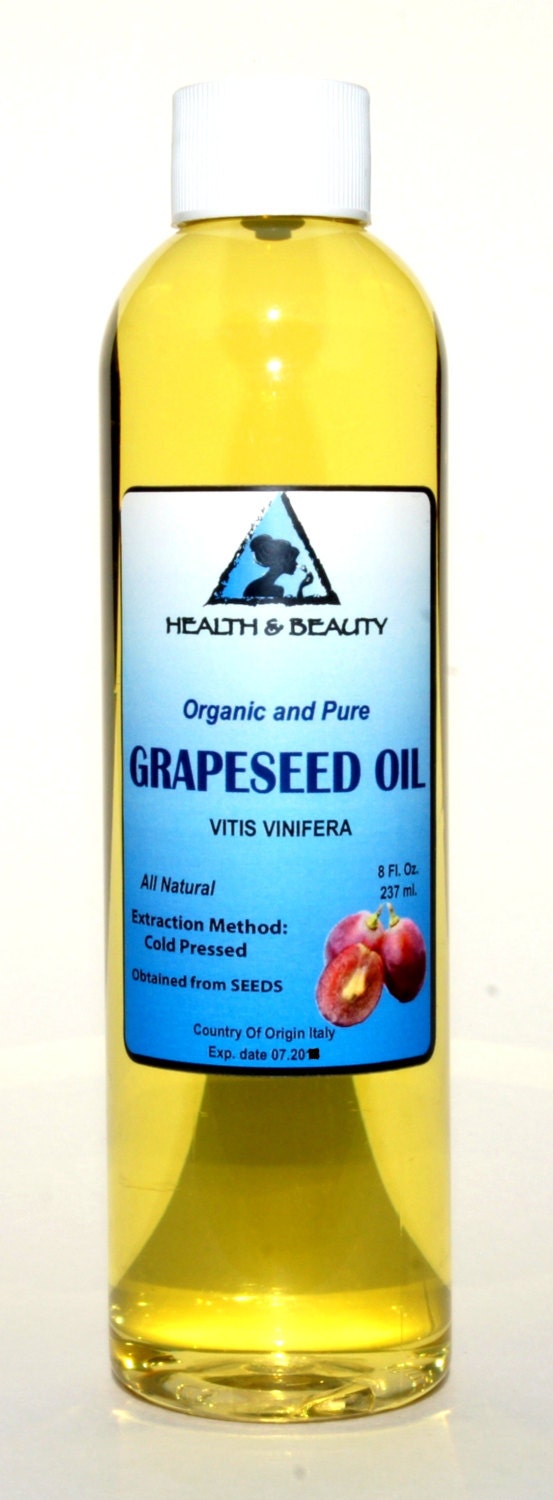 8 oz GRAPESEED OIL ORGANIC Carrier Cold Pressed by HBOilsCenter