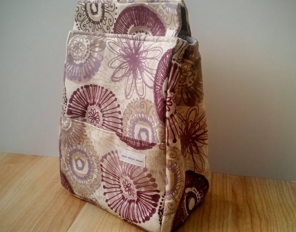 floral insulated lunch bag