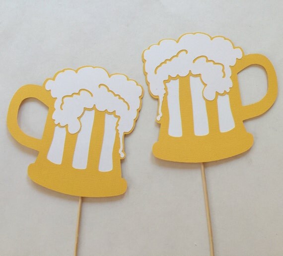 Beer Mug Photo Booth Prop Photobooth Props Set of 2
