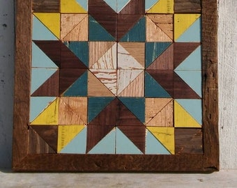 wooden barn quilt, rustic quilt decor