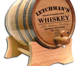 FREE SHIPPING! 2 Liter Personalized Oak Whiskey Barrel- Personalized Oak Barrel-Personalized Wine Barrels- Oak Keg- Custom Oak Whisky Barrel