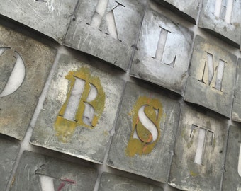 Choose! French Vintage Zinc Alphabet Letter Stencil