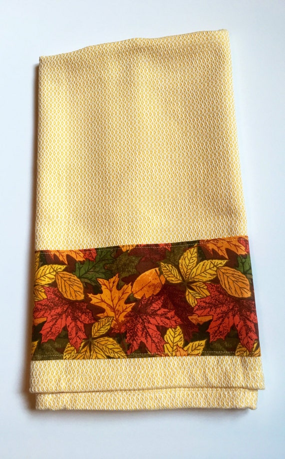 Dish Towel Kitchen Towel Autumn Decor Fall Leaves Harvest