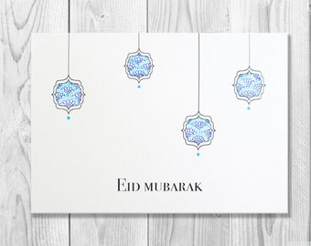 Printable Eid Card Eid mubarak card DIY Eid Card Islamic