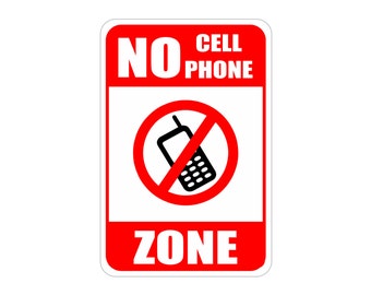 No cellphone sign | Etsy