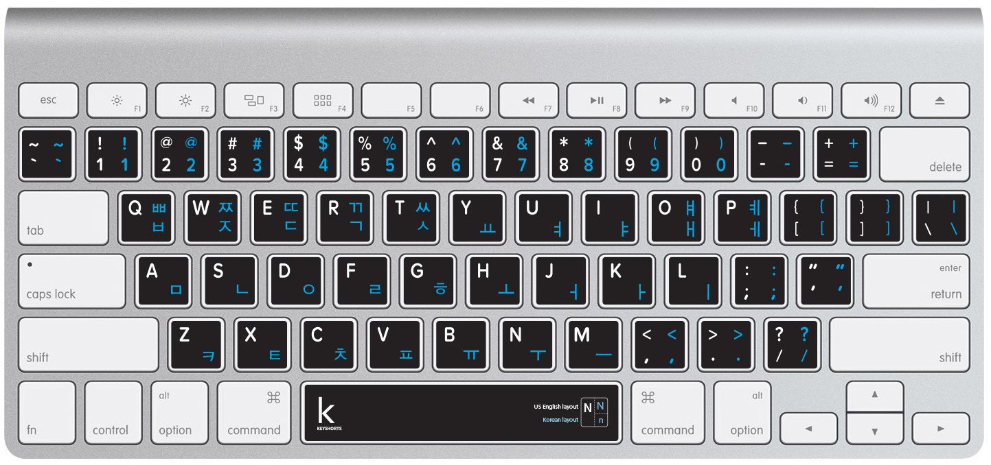 Korean Macbook Keyboard Sticker Korea English language