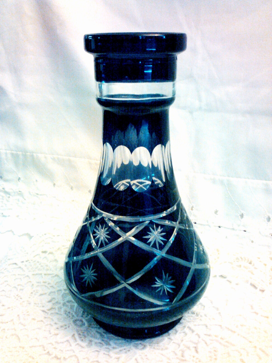 Purple Crystal Vase Antique Crystal Vase purple Vase Crystal