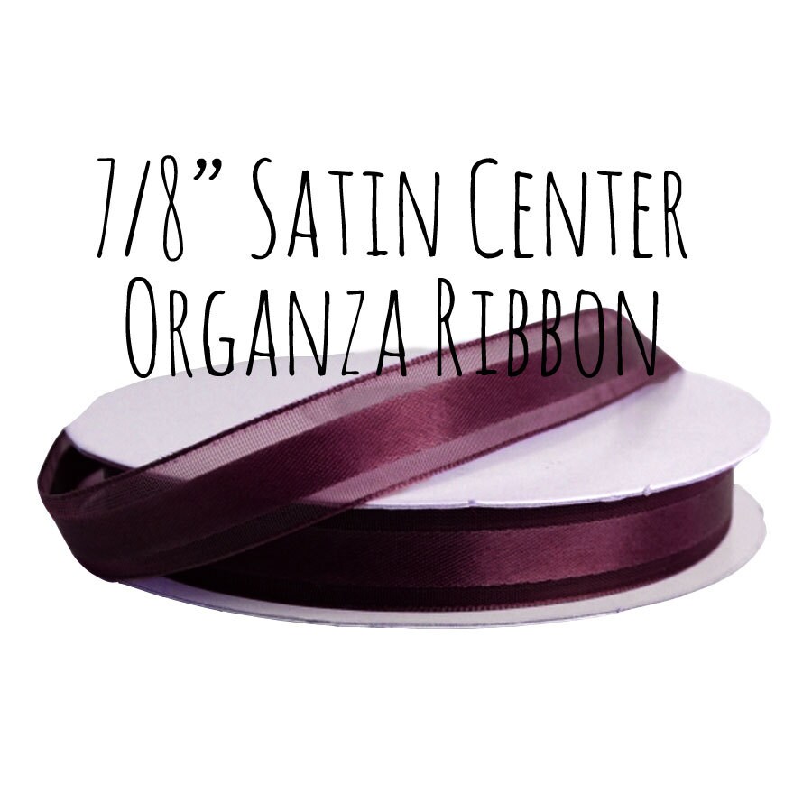 Eggplant Color Ribbon Dark Purple Satin Ribbon 7/8