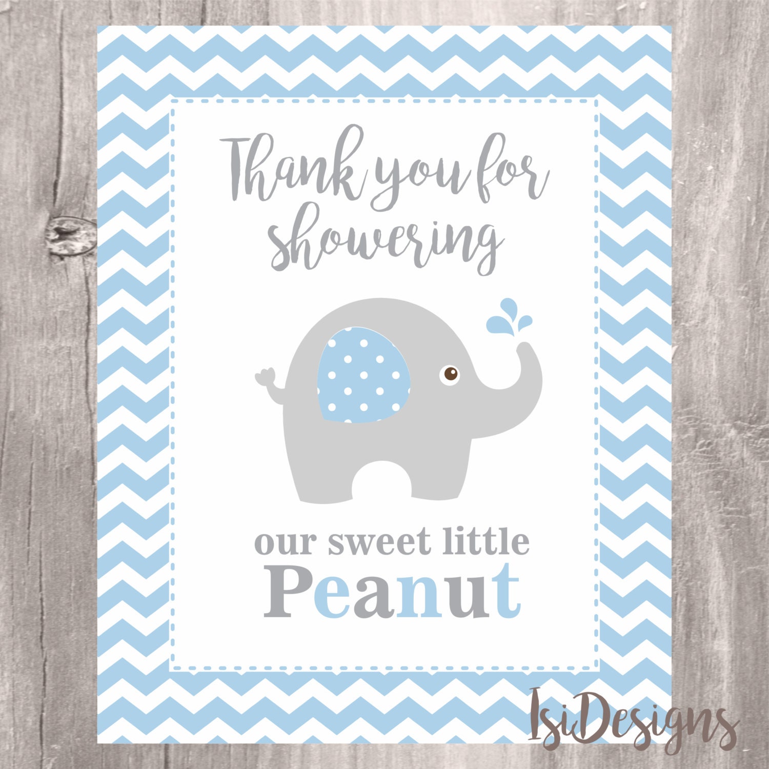 peanut the elephant light blue