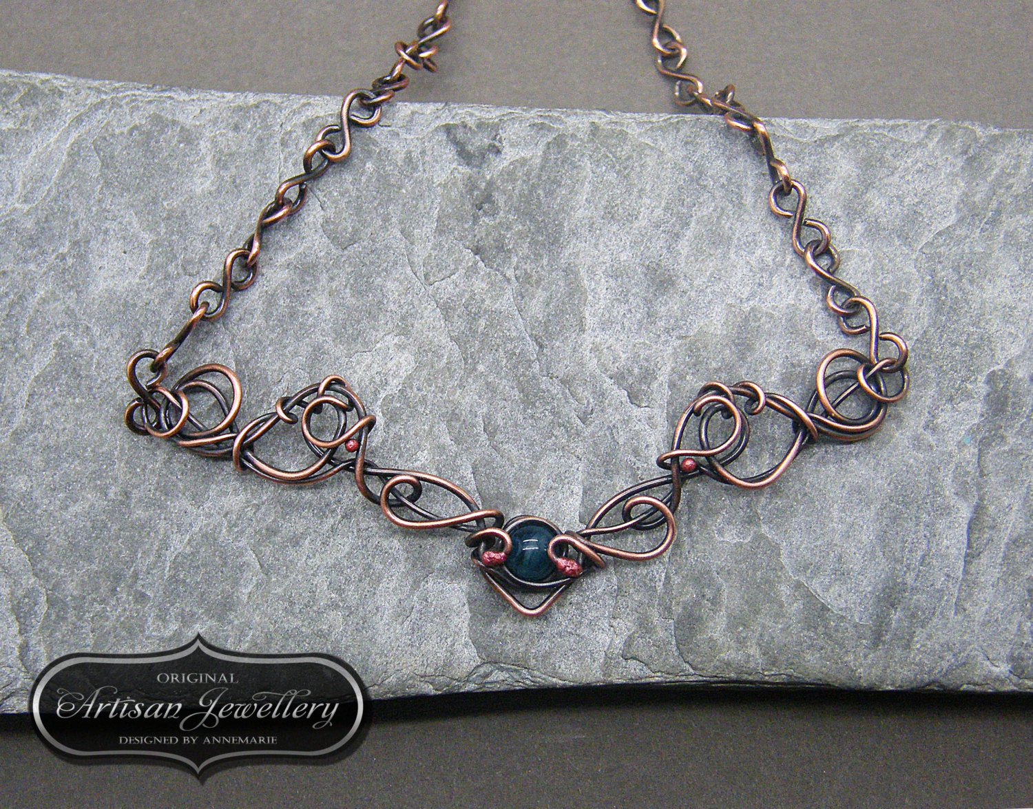 Diy Jewelry kit Wire wrapped necklace by DesignedByAnnemarie