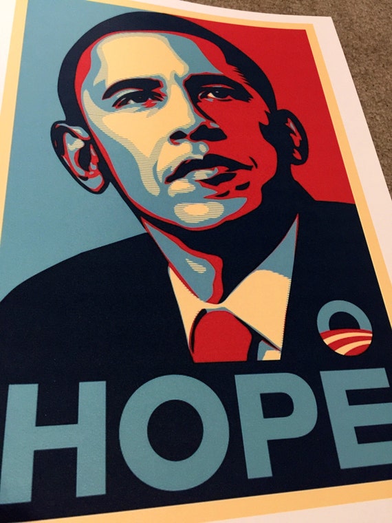 Shepard fairey art print obama Hope great piece