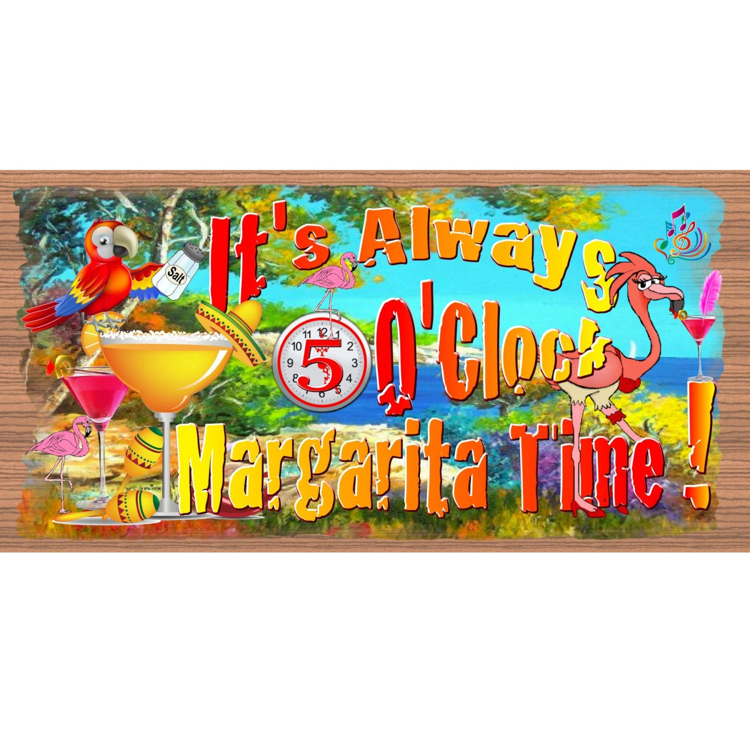 Margarita Time Wood Sign Margarita Wood Plaque