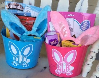 Easter Bunny Personalized Monogramed Vinyl Decal
