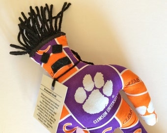 Dammit Doll, Clemson, Classic Square Fabric, stress relief item