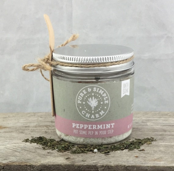Peppermint Bath Soak Peppermint Bath Salts Sea Salt Bath