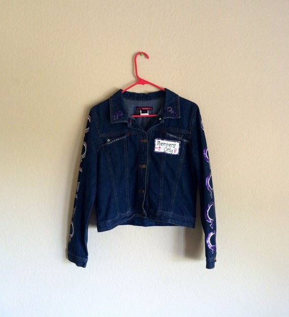 Girl Gang Denim Jacket Hand Painted Denim Jacket Feminist