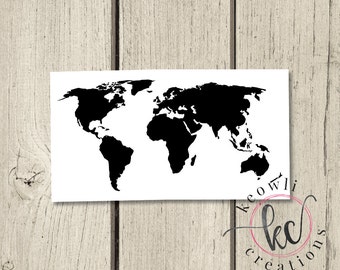 World Map Vinyl Decal