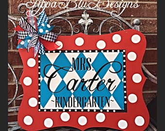 Personalized Teacher Door Hanger