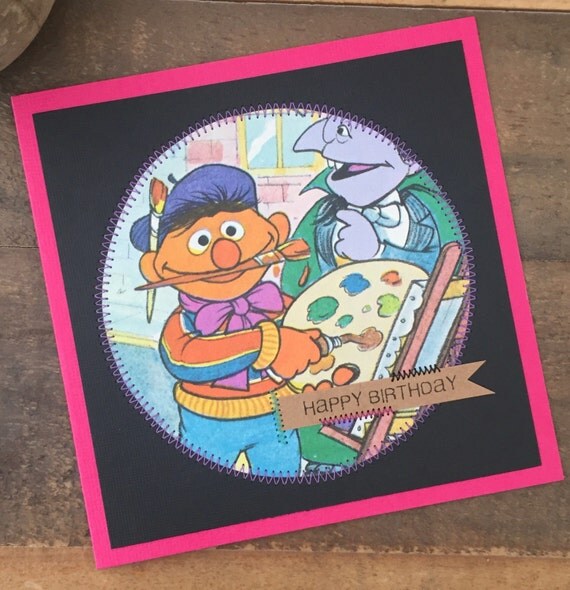 Sesame Street Ernie happy birthday card / by OneOfAHandmadeKind
