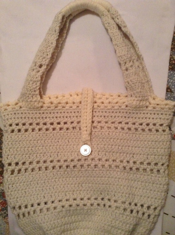 Handmade crochet tote bag/ book bag/ shopping bag/ by Jmdcrochet