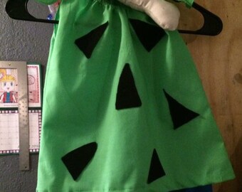 made to order Pebbles costume for a toddler