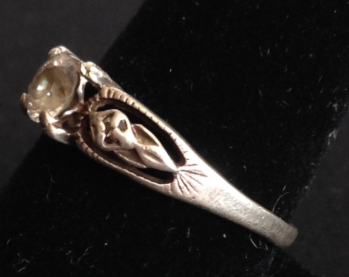 Storewide 25% Off SALE Vintage Sterling Silver Avon Designer Signed Cocktail Ring Featuring Victorian Style Design