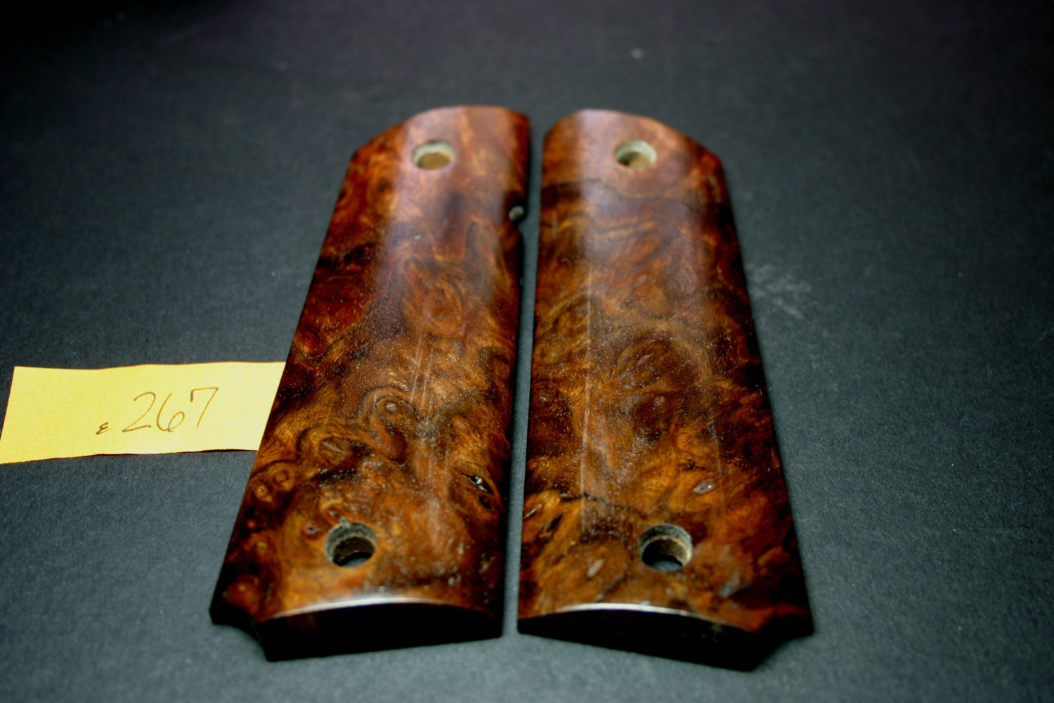 Fit 1911 Grips CLARO WALNUT BURL wood Factory Style Colt