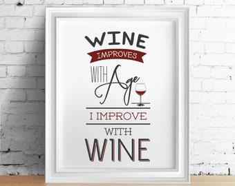 Modern Funny Wine Decor Fun Wine poster Wine Poster Wine