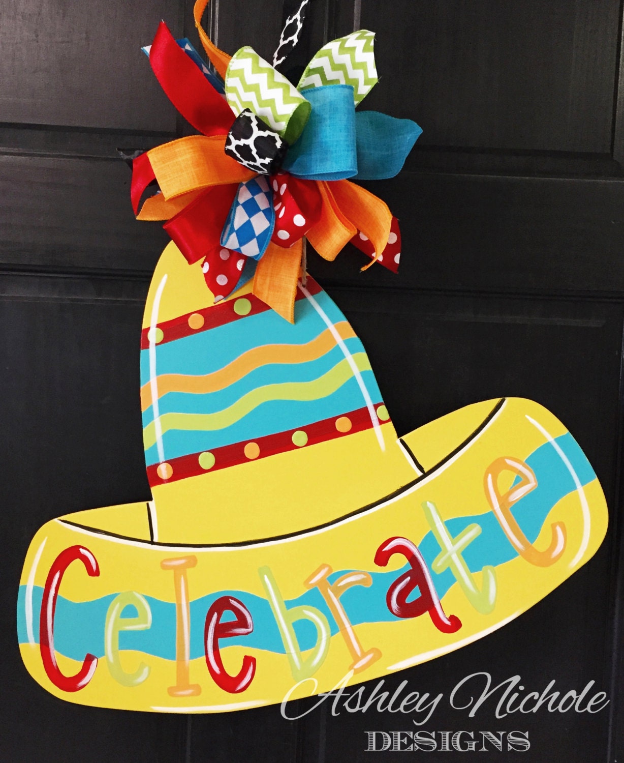 Cinco de Mayo Door Hanger Sombrero Door Decoration Wooden