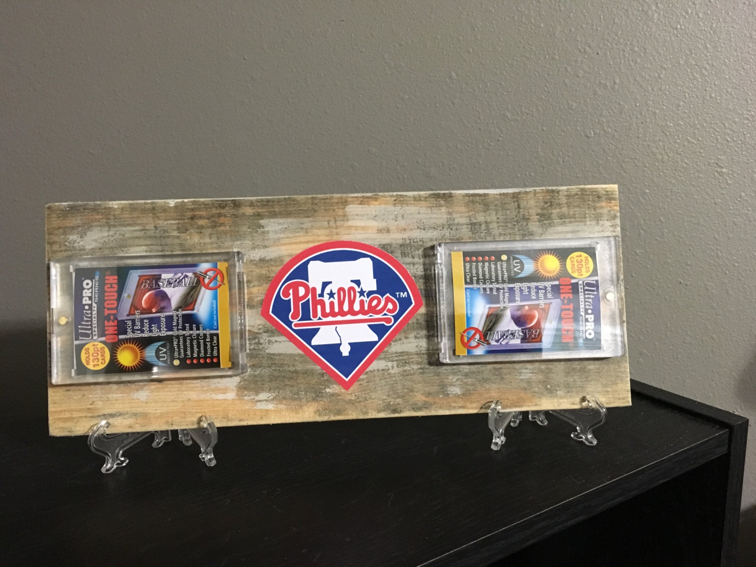 Philadelphia Phillies Vintage Style Baseball Card Display 2