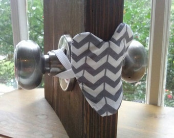 Nursery Door Muffler - Gray Chevron