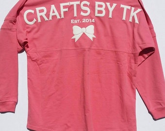 Custom Spirit Shirt Game Day Jersey with puffy print available! Pom Pom Jersey! Sorority Jersey! Monogrammed Jersey No Minimums!