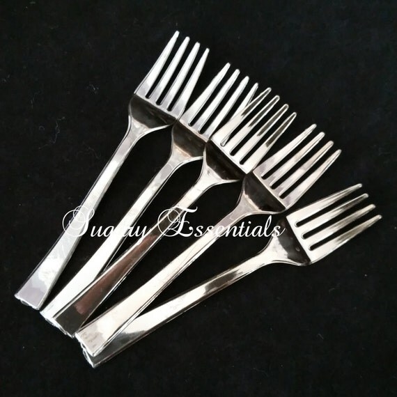 Silver Mini Dessert Forks 48 Pack