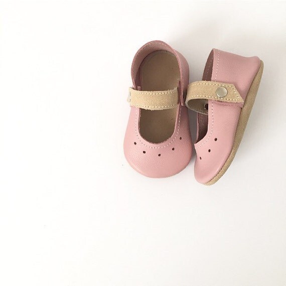 Leather Baby Mary Jane Shoes by KCMoccs on Etsy