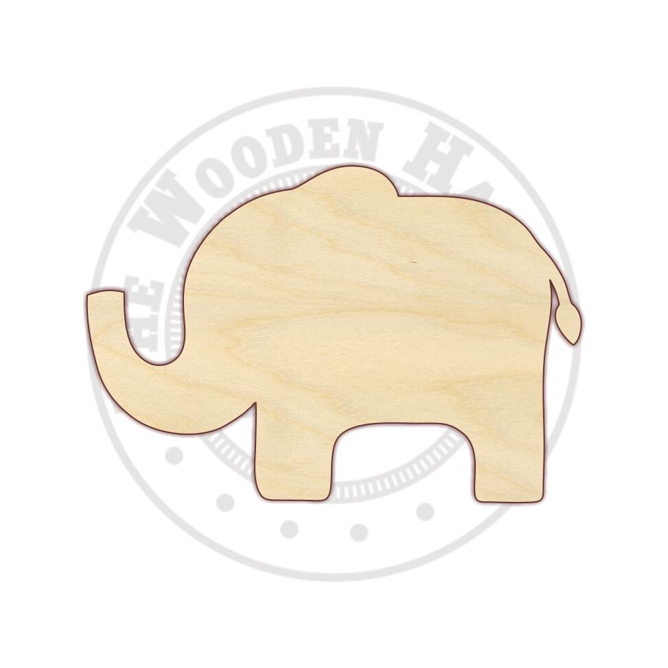 Elephant Wood Cut Out 170289 Nurdery Decor by TheWoodenHare