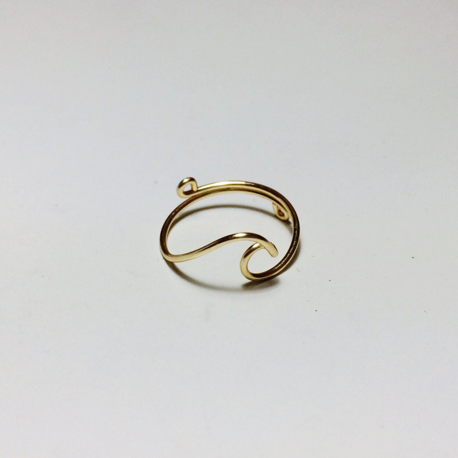 wave ring toe rings/wave toe ring sterling by BeadsLearnToRock