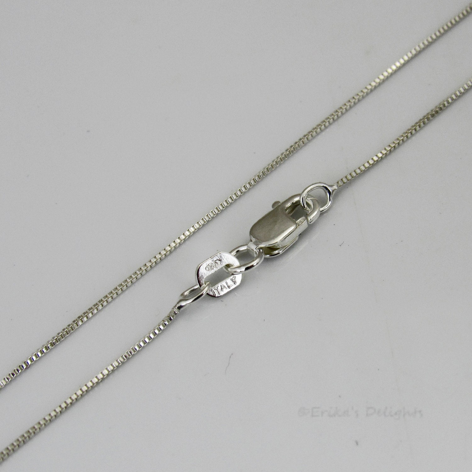 Sterling Silver 20 Box Chain Stamped 925 Italy Width