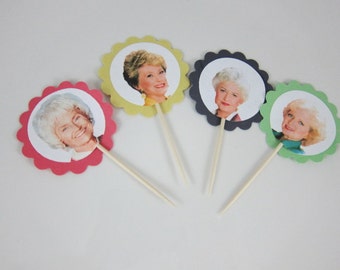 Set of 12 The Golden Girls Cupcake toppers