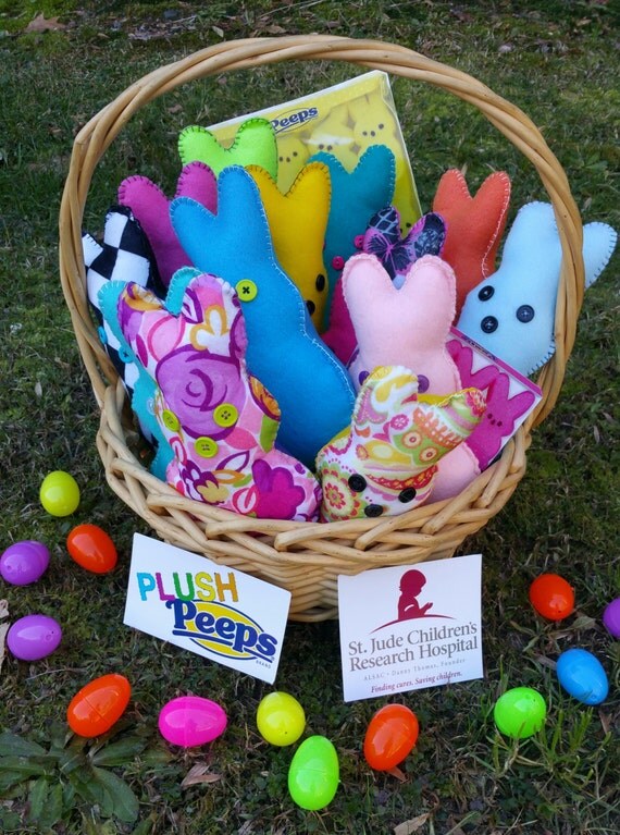 peeps plush basket